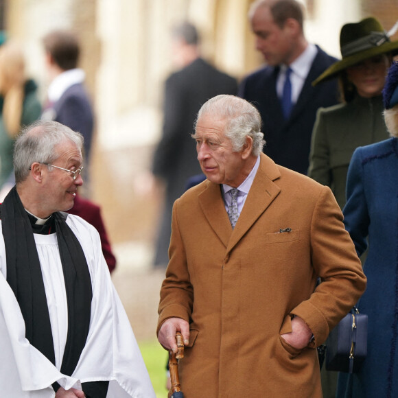 Charles III - La famille royale d'Angleterre assiste au service religieux de Noël à l'église St Mary Magdalene à Sandringham, Norfolk le 25 décembre 2022. 
