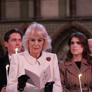 Le roi Charles III d'Angleterre, Camilla Parker Bowles, reine consort d'Angleterre,- La famille royale d'Angleterre assiste à une messe de Noel à l'abbaye de Westminster à Londres le 15 décembre 2022. 