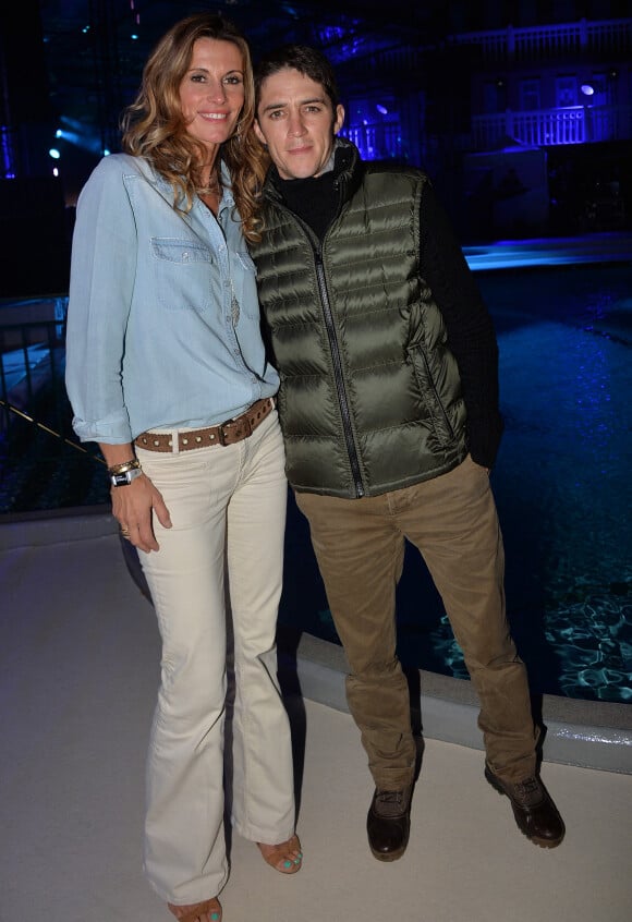 Sophie Thalmann et son mari Christophe Soumillon - Soirée Samsung " New Edge Night " pour la sortie du nouveau Samsung Galaxy GS6 edge à la piscine Molitor à Paris le 15 septembre 2015.