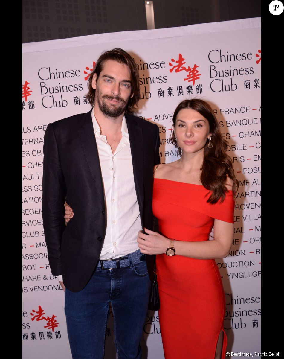 Camille Lacourt et sa compagne Alice Detollenaere (Miss Bourgogne 2010) lors du déjeuner d'affaires "Edition Spéciale Femmes" de la 5ème édition du Chinese Business Club à l'occasion de la journée internationales des droits des femmes au Pavillon Cambon Potel et Chabot, à Paris, France, le 9 mars 2020. © Rachid Bellak/Bestimage