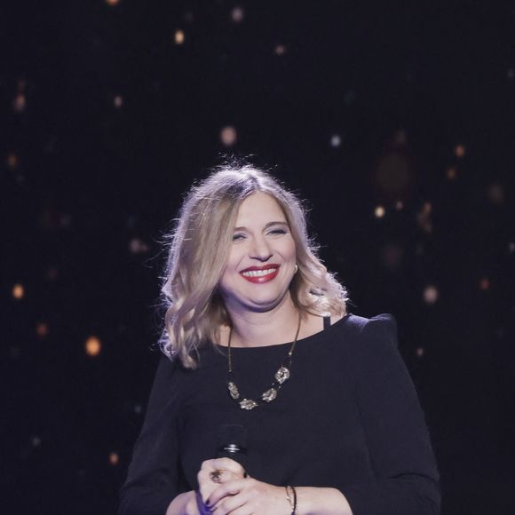Exclusif - Amandine Bourgeois (enceinte) - Enregistrement de l'émission "La boîte à secrets 13", présentée par F.Bollaert, diffusée le 21 octobre sur France 3. © Jack Tribeca / Bestimage 