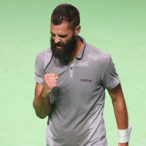 Clement Tabur face à Benoît Paire lors du tournoi de l'Open de Rennes, le 15 septembre 2022.