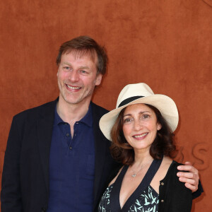 Valérie Karsenti et son compagnon François Feroleto au village lors des internationaux de tennis de Roland Garros à Paris, France, le 1 juin 2019. © Jacovides-Moreau/Bestimage 