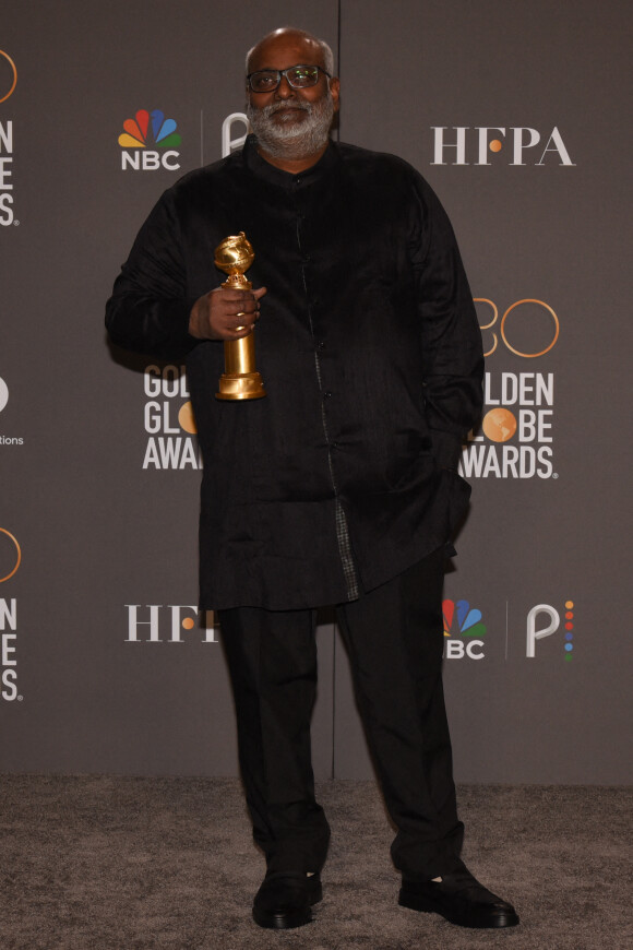 M M Keeravani - 80e cérémonie des Golden Globes, au "Beverly Hilton" à Los Angeles, le 10 janvier 2023.