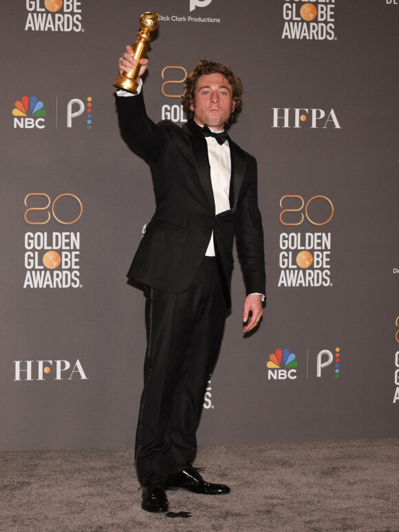 Jeremy Allen White - 80e cérémonie des Golden Globes, au "Beverly Hilton" à Los Angeles, le 10 janvier 2023.