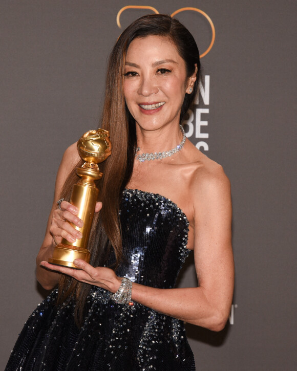 Michelle Yeoh - 80e cérémonie des Golden Globes, au "Beverly Hilton" à Los Angeles, le 10 janvier 2023.