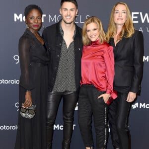 Nikeata Thompson, Baptiste Giabiconi, Anja Tillack, Tatjana Patitz lors de la soirée des "New Body Awards" à Berlin, le 26 octobre 2017.