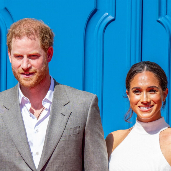 Le prince Harry, duc de Sussex et Meghan Markle, duchesse de Sussex, arrivent à l'hôtel de ville pour l'événement Invictus Games Dusseldorf 2023 One Year to Go, à Düsseldorf, Allemagne, le 6 septembre 2022. 