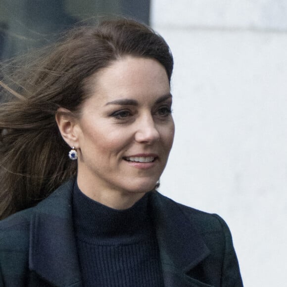 Le prince William, prince de Galles, et Catherine (Kate) Middleton, princesse de Galles, inaugurent officiellement le nouveau Centre hospitalier Royal Liverpool University Hospital à Liverpool, Royaume Uni, le 12 janvier 2023. 