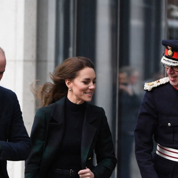 Le prince William, prince de Galles, et Catherine (Kate) Middleton, princesse de Galles, inaugurent officiellement le nouveau Centre hospitalier Royal Liverpool University Hospital à Liverpool, Royaume Uni, le 12 janvier 2023. 