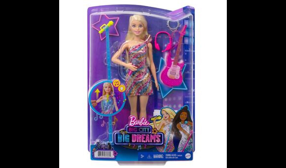 Un concert génial attend votre enfant avec cette poupée Barbie Malibu chanteuse