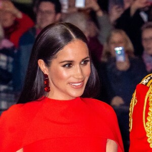 Le prince Harry, duc de Sussex, et Meghan Markle, duchesse de Sussex assistent au festival de musique de Mountbatten au Royal Albert Hall de Londres, Royaume Uni, le 7 mars 2020. 