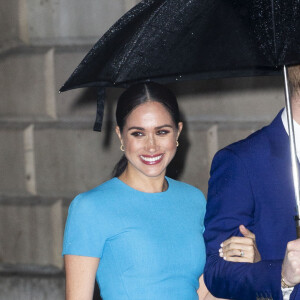 Le prince Harry, duc de Sussex, et Meghan Markle, duchesse de Sussex arrivent à la cérémonie des Endeavour Fund Awards au Mansion House à Londres, Royaume Uni, le 5 mars 2020. 