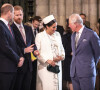 Le prince William, duc de Cambridge, le prince Harry, duc de Sussex, Meghan Markle, enceinte, duchesse de Sussex, le prince Charles, prince de Galles lors de la messe en l'honneur de la journée du Commonwealth à l'abbaye de Westminster à Londres. 