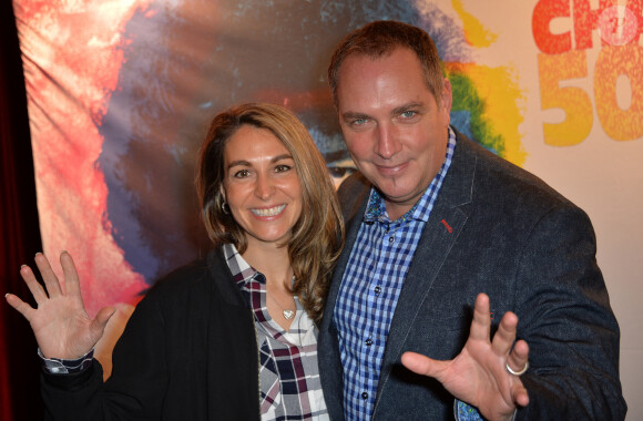 Sophie Beliveau, Messmer (hypnotiseur) - Photocall du concert "Charlebois, 50 ans en chansons" au théâtre Bobino à Paris le 11 avril 2016. Le chanteur Robert Charlebois célèbre ses cinquante ans de chanson sur scène. © Veeren/Bestimage