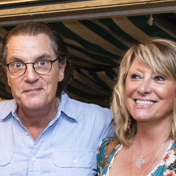 Exclusif - Francis Cabrel et sa femme Mariette - Francis Cabrel en concert lors du festival de Ramatuelle le 2 aout 2018. C'est la première fois qu'il vient chanter au festival de Ramatuelle. © Cyril Bruneau/Bestimage