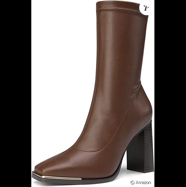 La géométrie s'invite sur ces bottines à bouts carrés Dream Pairs