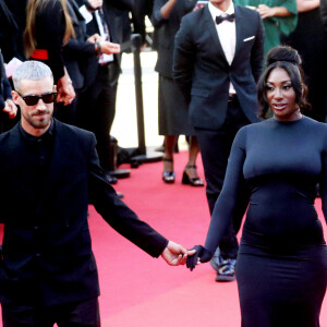 Info - Aya Nakamura et son ex-compagnon jugés pour violences réciproques - Vladimir Boudnikoff et sa compagne Aya Nakamura - Montée des marches du film " Armageddon Time " lors du 75ème Festival International du Film de Cannes. Le 19 mai 2022 © Dominique Jacovides / Bestimage 