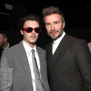 David Beckham et son fils Cruz Beckham - Front Row du défilé Dior lors de la Fashion Week Homme automne-hiver 2023/24 de Paris, France, le 20 janvier 2023. © Bertrand Rindoff Petroff/Bestimage 