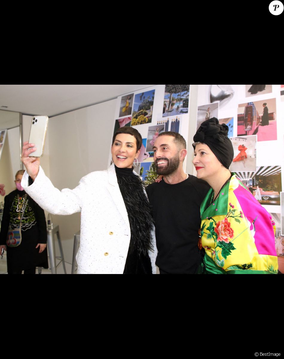 Cristina Cordula, Giambattista Valli et Marylin Fitoussi - Défilé de Mode Giambattista Valli, collection Haute Couture printemps-été 2023, dans le cadre de la Fashion Week de Paris. Le 23 janvier 2023. © Bertrand Rindoff / Bestimage