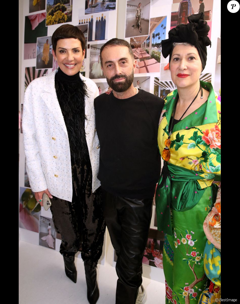 Cristina Cordula, Giambattista Valli et Marylin Fitoussi - Défilé de Mode Giambattista Valli, collection Haute Couture printemps-été 2023, dans le cadre de la Fashion Week de Paris. Le 23 janvier 2023. © Bertrand Rindoff / Bestimage