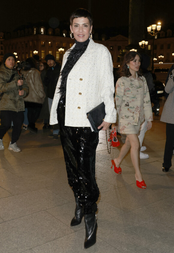 Cristina Cordula - Défilé de Mode Giambattista Valli, collection Haute Couture printemps-été 2023, dans le cadre de la Fashion Week de Paris. © Bertrand Rindoff / Bestimage