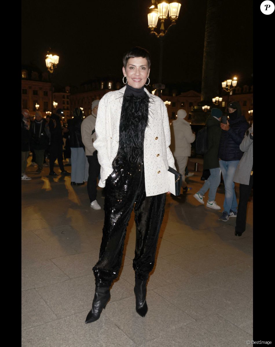 Cristina Cordula - Défilé de Mode Giambattista Valli, collection Haute Couture printemps-été 2023, dans le cadre de la Fashion Week de Paris. Le 23 janvier 2023. © Bertrand Rindoff / Bestimage