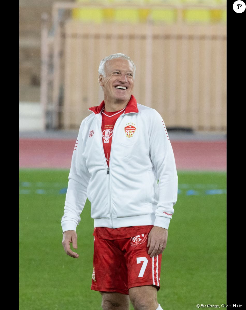 Didier Deschamps - Match de football caritatif lors de la 3ème édition de la Fight Aids Cup à l'occasion du 45ème festival international du cirque de Monte-Carlo au stade Louis II à Monaco le 23 janvier 2023. L'équipe du Prince Albert, les "Barbagiuans" a gagné le match sur le score de 3-2. © Olivier Huitel/Pool/Monaco