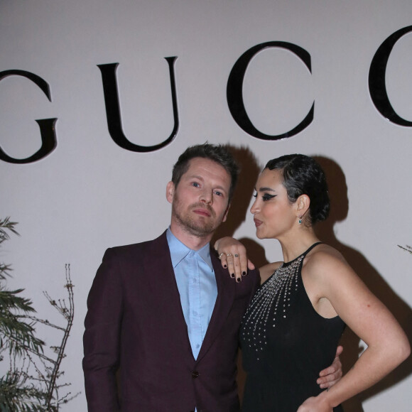 Pierre Deladonchamps et Camélia Jordana - Dîner privé pour célébrer la Collection Haute Joaillerie de Gucci à l'Hôtel Ritz dans le cadre de la Fashion Week de Paris, France, le 24 Janvier 2023. © Bertrand Rindoff / Bestimage 