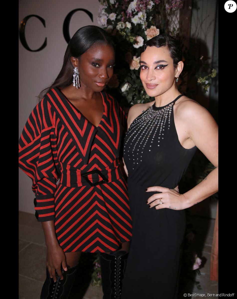 Karidja Touré et Camélia Jordana - Dîner privé pour célébrer la Collection Haute Joaillerie de Gucci à l'Hôtel Ritz dans le cadre de la Fashion Week de Paris, France, le 24 Janvier 2023. © Bertrand Rindoff / Bestimage