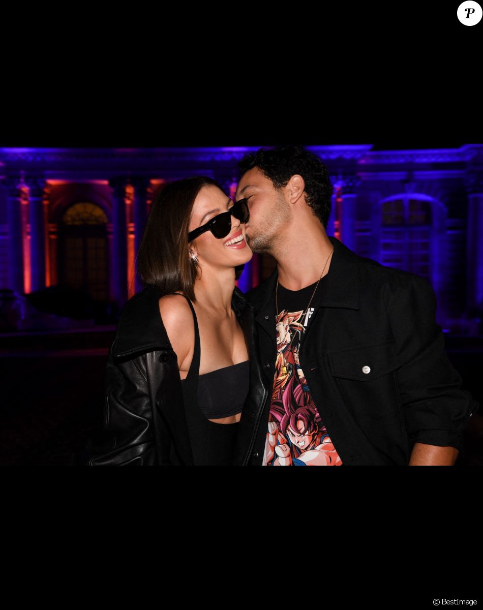 Exclusif - Iris Mittenaere et son compagnon Diego El Glaoui lors du défilé Etam Live Show 2022 dans les jardins des Archives Nationales lors de la fashion week printemps/été 2023 le 27 septembre 2022. © Agence Bestimage
