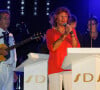Francine Distel, la veuve de Sacha Distel lors de la soirée d'hommage à Sacha Distel pour les 10 ans de son décès, organisée dans les jardins de l'hôtel de ville à Rayol-Canadel sur Mer, le 22 juillet 2014.