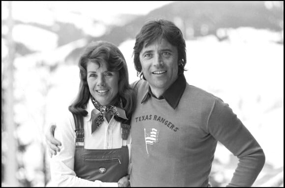 Sacha Distel et sa femme Francine - Rendez-vous à Megève en 1975