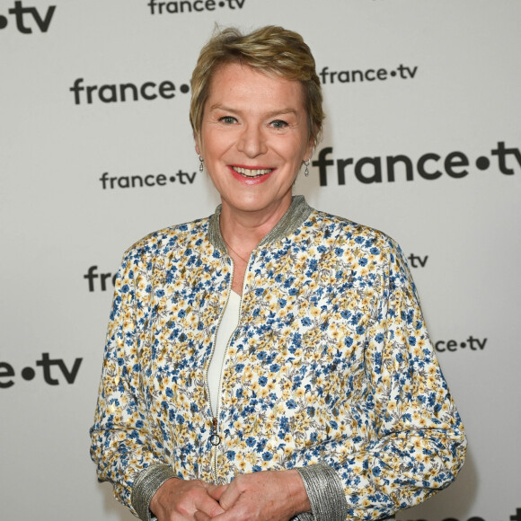 Elise Lucet au photocall pour la conférence de presse de rentrée de France TV à la Grande Halle de la Villette à Paris. © Coadic Guirec/Bestimage