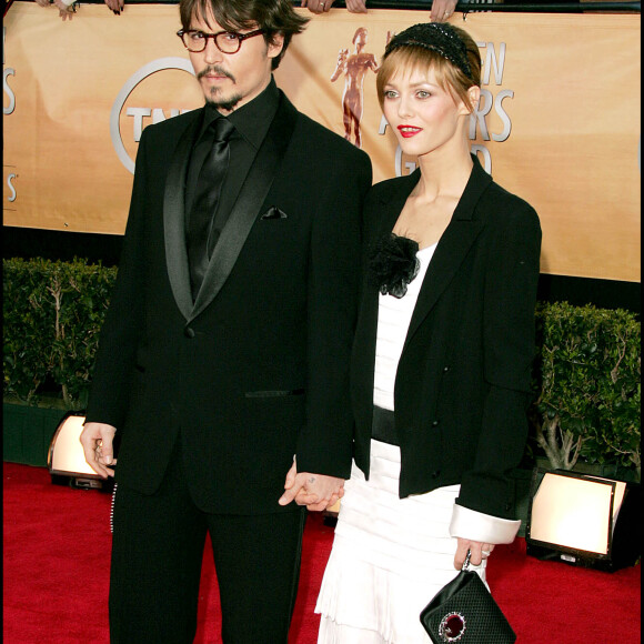 Johnny Depp et Vanessa Paradis aux Screen Actors Guild Awards à Los Angeles en 2005