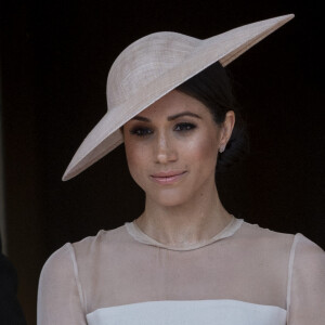 Meghan Markle, duchesse de Sussex lors de la garden party pour les 70 ans du prince Charles au palais de Buckingham à Londres. Le 22 mai 2018 