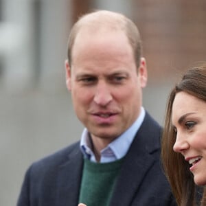 Le prince William, prince de Galles, et Kate Catherine Middleton, princesse de Galles, à leur arrivée au Windsor Foodshare à Windsor. Le 26 janvier 2023 