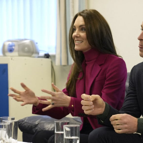 Le prince William, prince de Galles, et Catherine (Kate) Middleton, princesse de Galles, à son arrivée au Windsor Foodshare à Windsor. Le 26 janvier 2023 