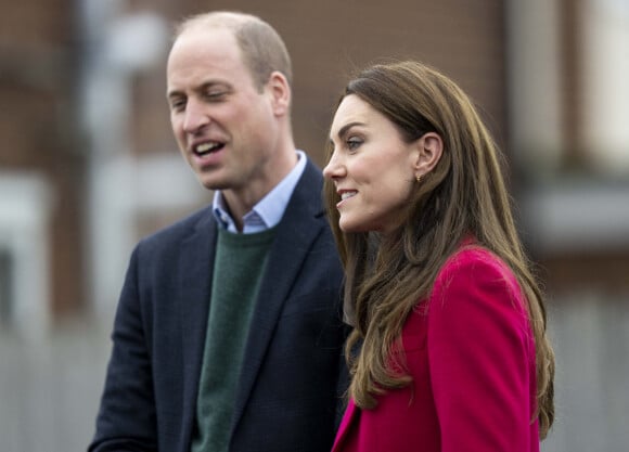 Le prince William, prince de Galles, et Catherine (Kate) Middleton, princesse de Galles, à leur arrivée au Windsor Foodshare à Windsor. Le 26 janvier 2023 
