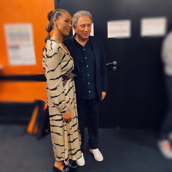 Chimène Badi et Michel Drucker. Le 9 juin 2022.