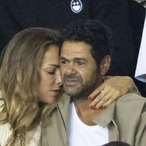 Mélissa Theuriau et son mari Jamel Debbouze - People assistent au match aller de la Ligue des Champions entre le Paris Saint-Germain et la Juventus (2-1) au Parc des Princes à Paris le 6 septembre 2022.