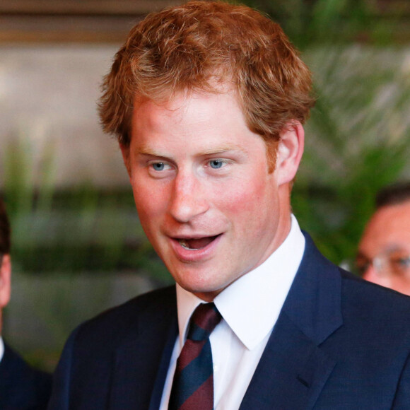 Le prince Harry d'Angleterre lors d'une cérémonie à l'Hôtel de ville de Mons, à l'occasion du centième anniversaire de la première guerre mondiale à Mons en Belgique le 4 août 2014. 