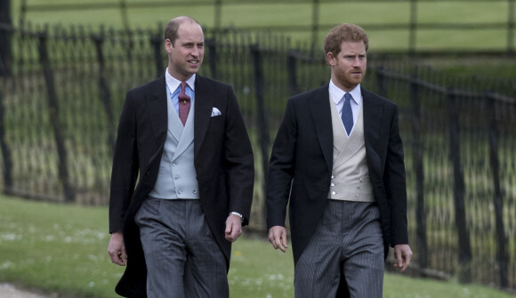 Le prince William, duc de Cambridge et le prince Harry - Mariage de P. Middleton et J. Matthew, en l'église St Mark Englefield, Berkshire, Royaume Uni, le 20 mai 2017. 