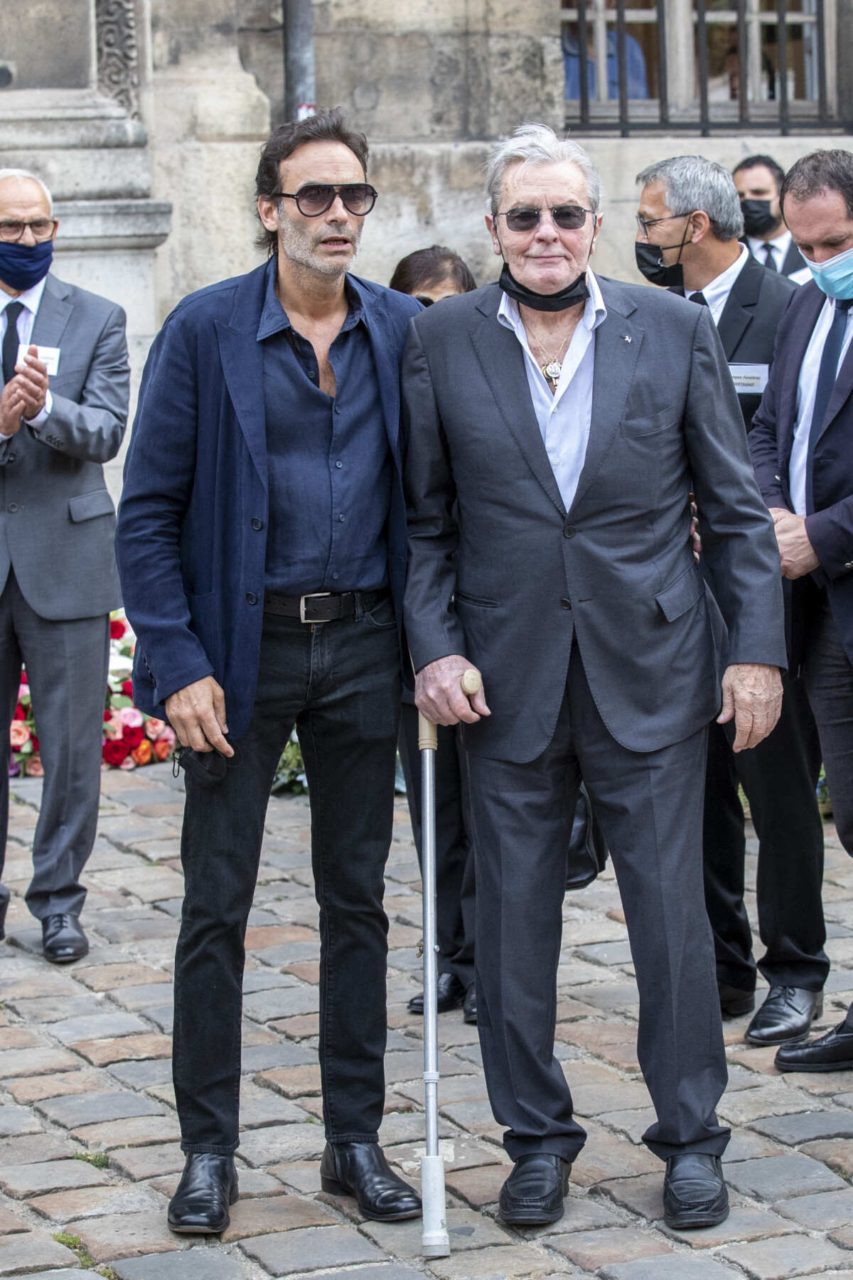 Photo Anthony Delon Alain Delon Obs ques De Jean Paul Belmondo En