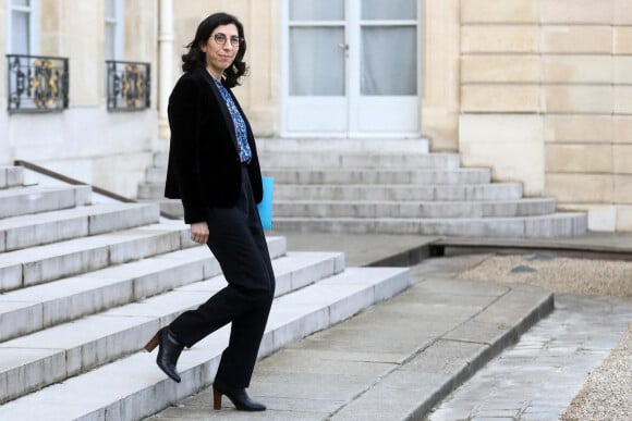 Rima Abdul Malak, ministre de la Culture à la sortie du Conseil des ministres, au palais de l'Elysée, Paris, le 1er février 2023 © Stéphane Lemouton / Bestimage