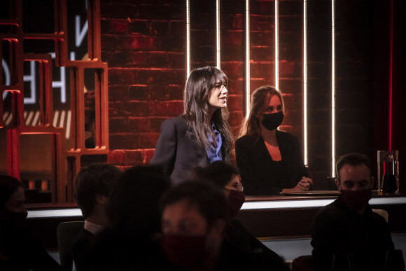 Exclusif - Charlotte Gainsbourg sur le plateau de l'émission "On Est En Direct" (OEED), présentée par L.Salamé et L.Ruquier, diffusée en direct sur France 2, à Paris, France, le 22 janvier 2022. © Jack Tribeca/Bestimage 