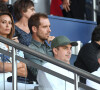 Richard Gasquet et sa compagne en tribune lors du match de football en ligue 1 Uber Eats PSG - Montpellier (5 - 2) au Parc des Princes à Paris