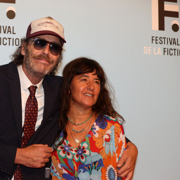 Romane Bohringer et Philippe Rebbot - 23e édition du Festival de la Fiction TV de la Rochelle, le 15 septembre 2021. © Jean-Marc Lhomer/Bestimage