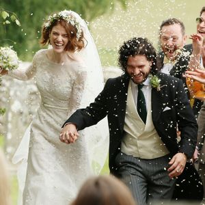 Mariage de Kit Harington et Rose Leslie en l'église Rayne a Aberdeen en Ecosse, le 23 juin 2018.