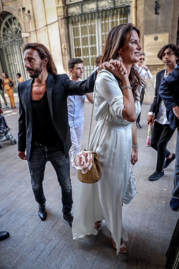 Exclusif - No web - No blog - Bob Sinclar et sa femme Ingrid - Arrivées à la mairie - Mariage de Benjamin Castaldi et Aurore Aleman à la mairie de Marseille, le 27 août 2016. © Jacovides-Moreau/Bestimage 